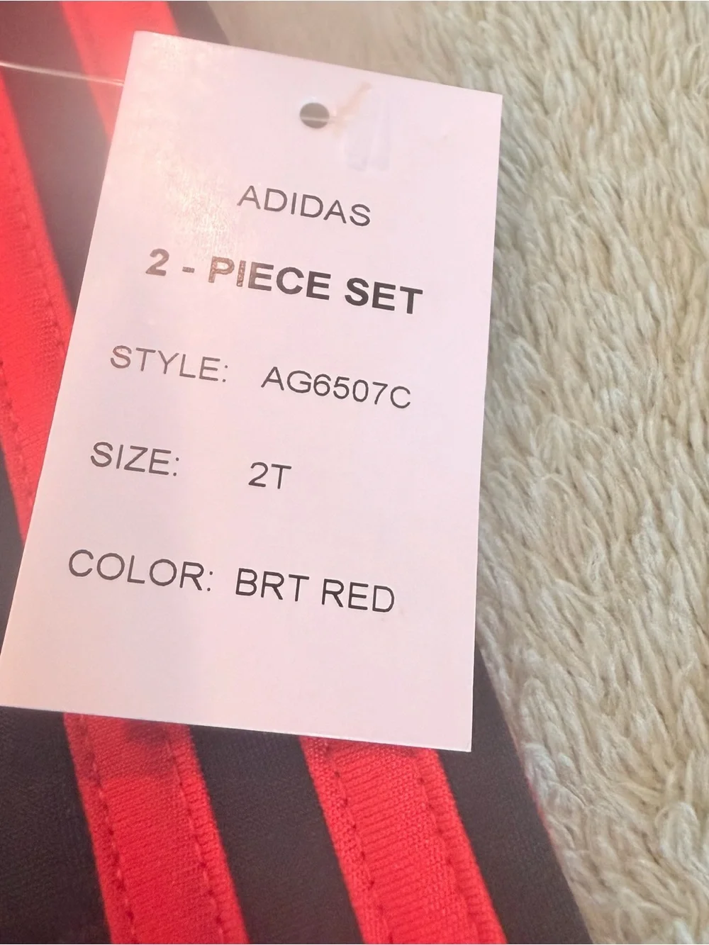 Adidas Boys 2T 2 Piece Tracksuit Hoodie Pants Red Black Camo NWT